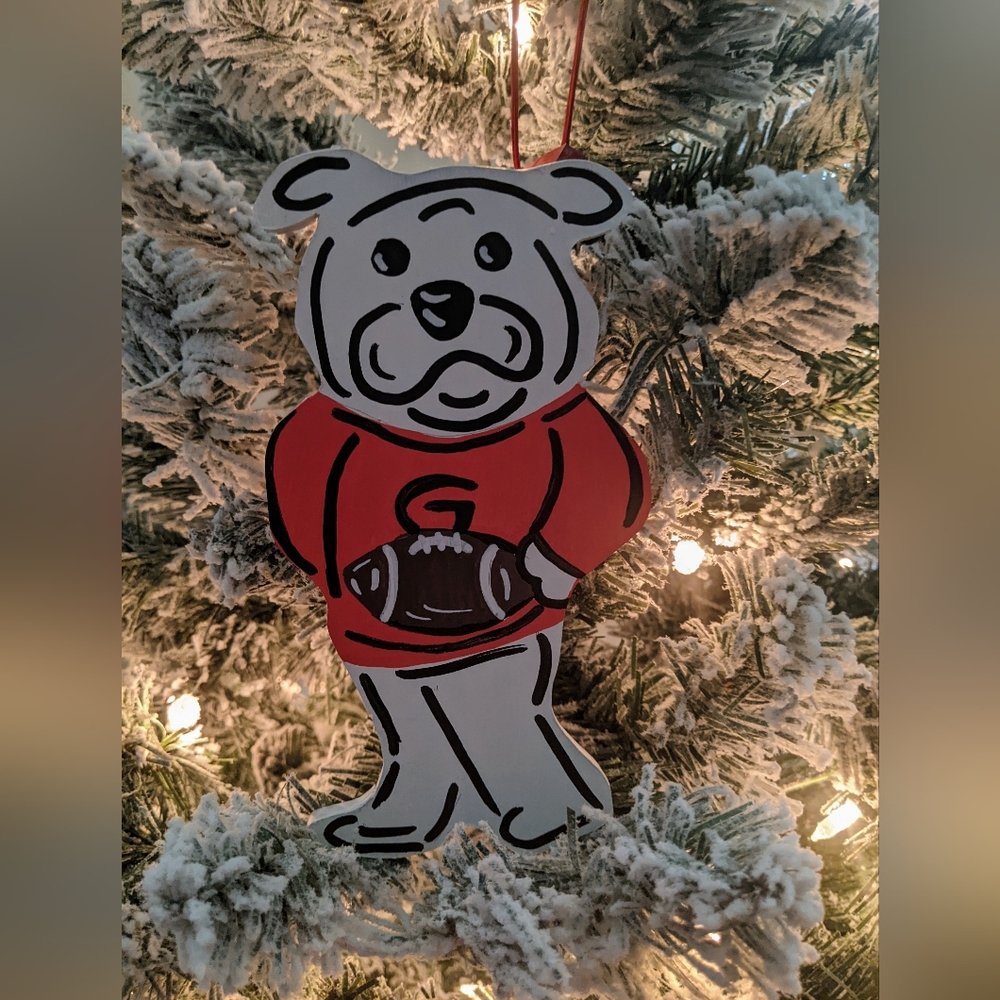 UGA/hairy dawg Christmas ornament